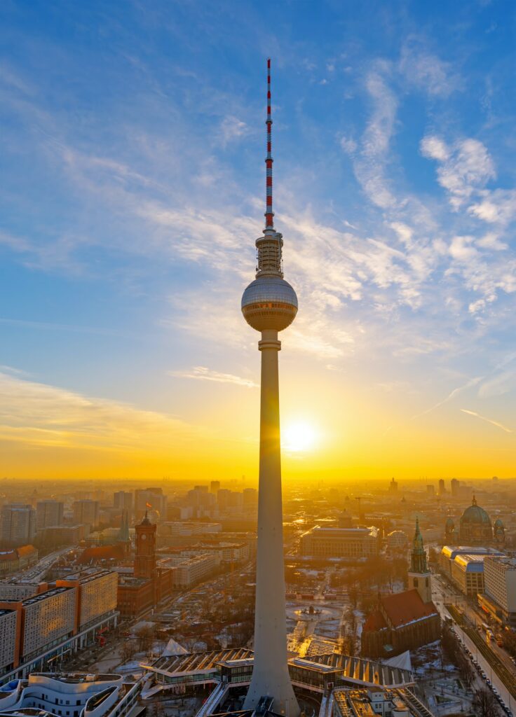 Lovely sunset in Berlin